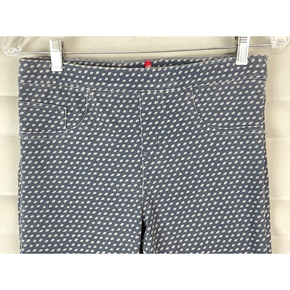 Spanx Women Medium Jean-ish Polka Dot Ankle Legging Jegging Stretch Pull On Blue - Picture 6 of 11